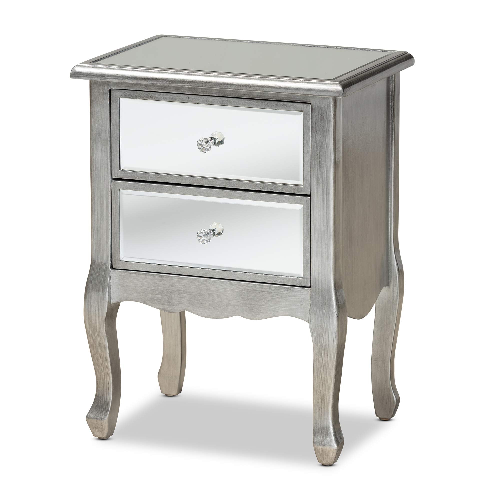 Nightstands, Silver/Mirror