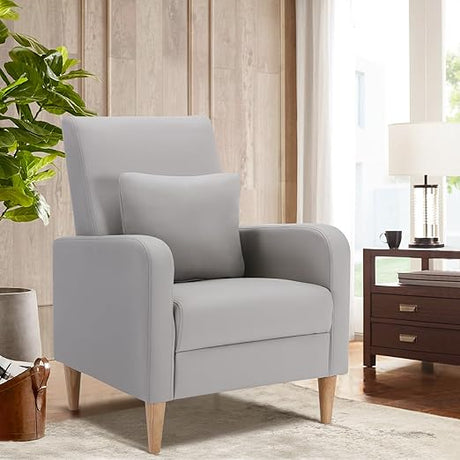 Modern Upholstered Accent Chair Armchair with Pillow Room Side Chai