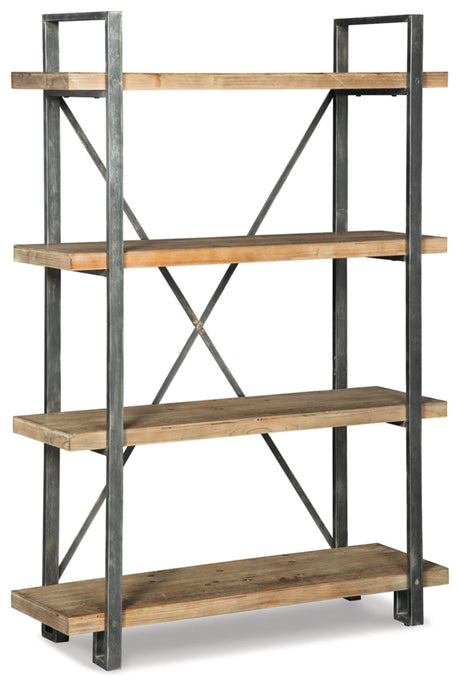 Forestmin Vintage 4 Tier Wood Bookcase, Light Brown