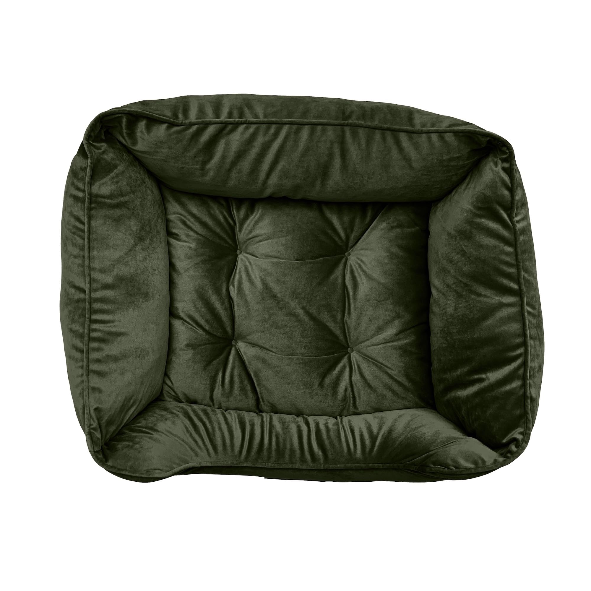 Luxury Dog Bed - Comfortable Tufted Velvet Cushion for Small to Large Dogs