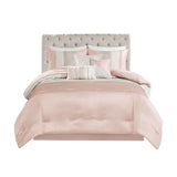 Amherst Faux Silk Comforter Set-Casual Contemporary Design All Season