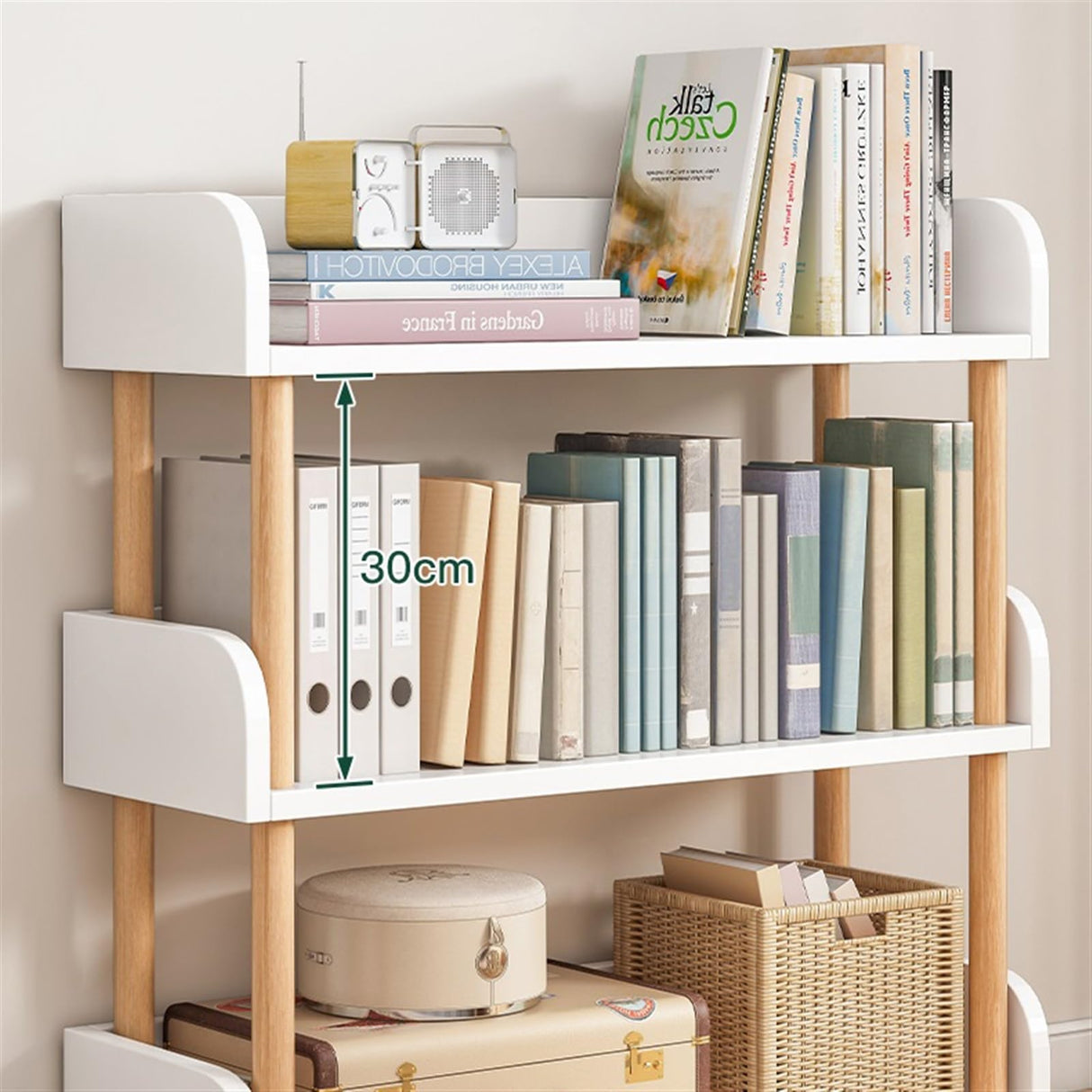 Bookshelf Storage Rack Next to The Desk Floor-Standing Multi-Layer Storage Shelf