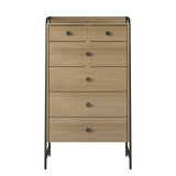 Novogratz Bushwick Tall 5 Drawer Dresser, Natural