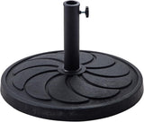 22 lb Heavy Duty Round Base Stand for Outdoor Patio Market Table Umbrella, Black