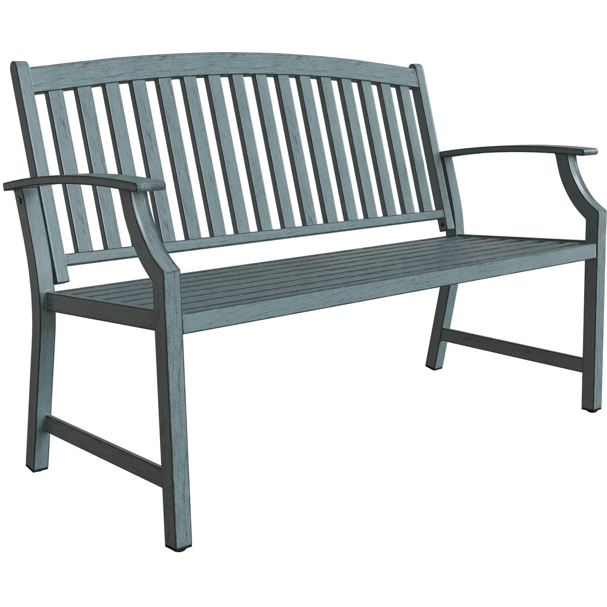 52" Farmhouse Outdoor Bench, Garden Benches with Rust Free