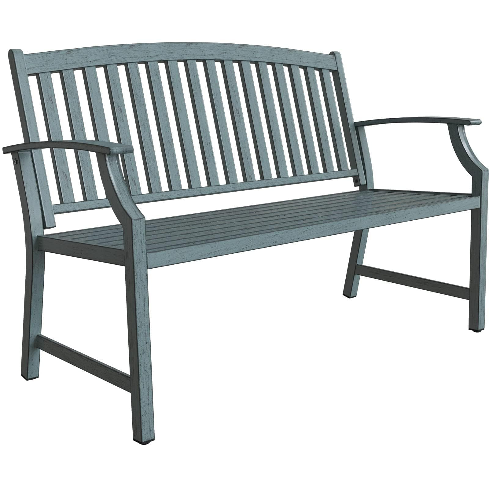 52" Farmhouse Outdoor Bench, Garden Benches with Rust Free