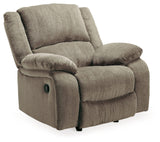 Draycoll Plush Manual Pull-Tab Rocker Recliner, Light Brown