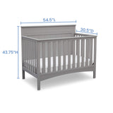 Fancy 4-in-1 Convertible Crib – Green guard Gold Certified Baby Bed