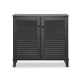 FP-01LV-Espresso Studio Coolidge Shoe-Storage Cabinet, Espresso 14.5Lx29.625Wx27.5