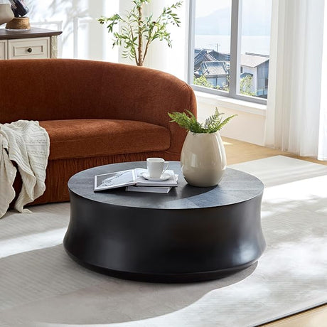 Black Coffee Table Side Table End Table for Living Room