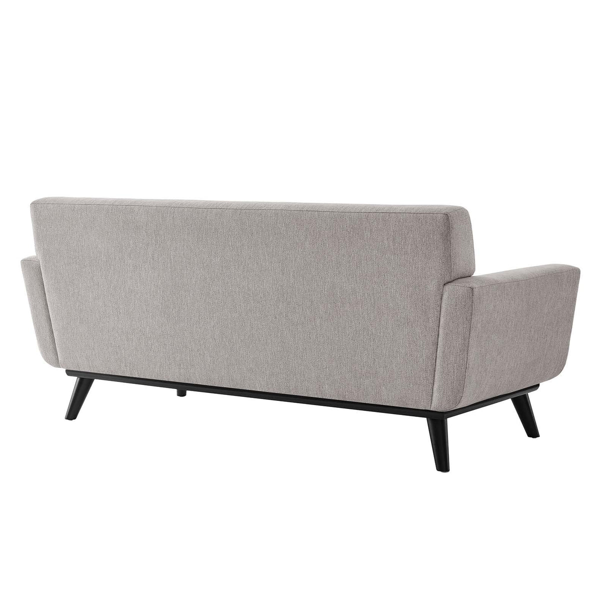 Engage Herringbone Fabric Loveseat, Light Gray