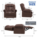 Dual Motor Safely Knuckle Arm Power Lift Chairs Recliners for Elderly