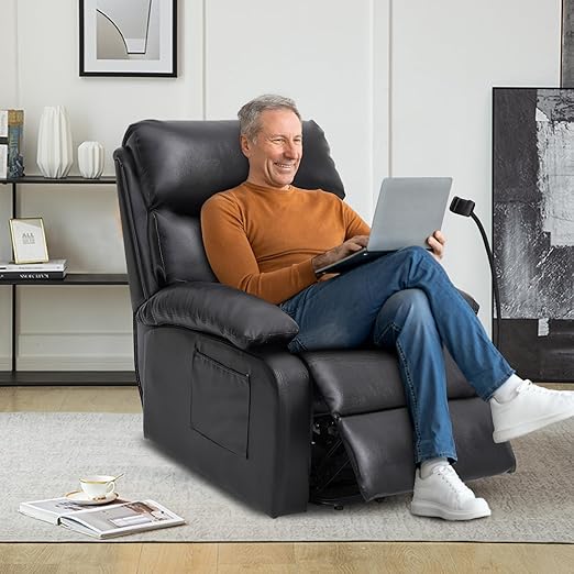 FlexAssist Power Lift Recliner Chair – Anti-Scratch Leather