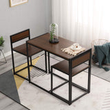 3 Piece Dining Set Dining Table Set with 2 Chairs Breakfast Table for Kitchen