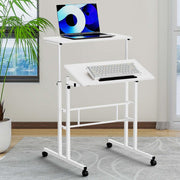 Small Standing Desk Adjustable Height and Angle, Computer Laptop Desk Home