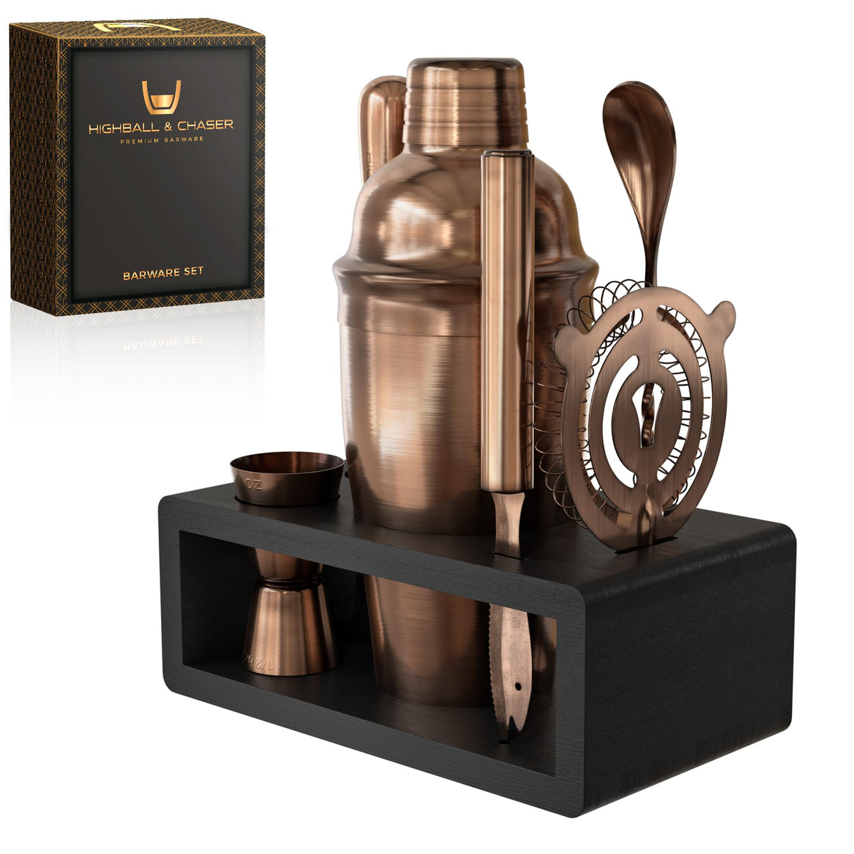 Cocktail Shaker Set: Bartender Kit for Home Bar Mixology Cocktail Bar Set Plus