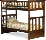 Columbia Twin over Twin Size Bunk Bed with Twin Raised Panel Trundle in White