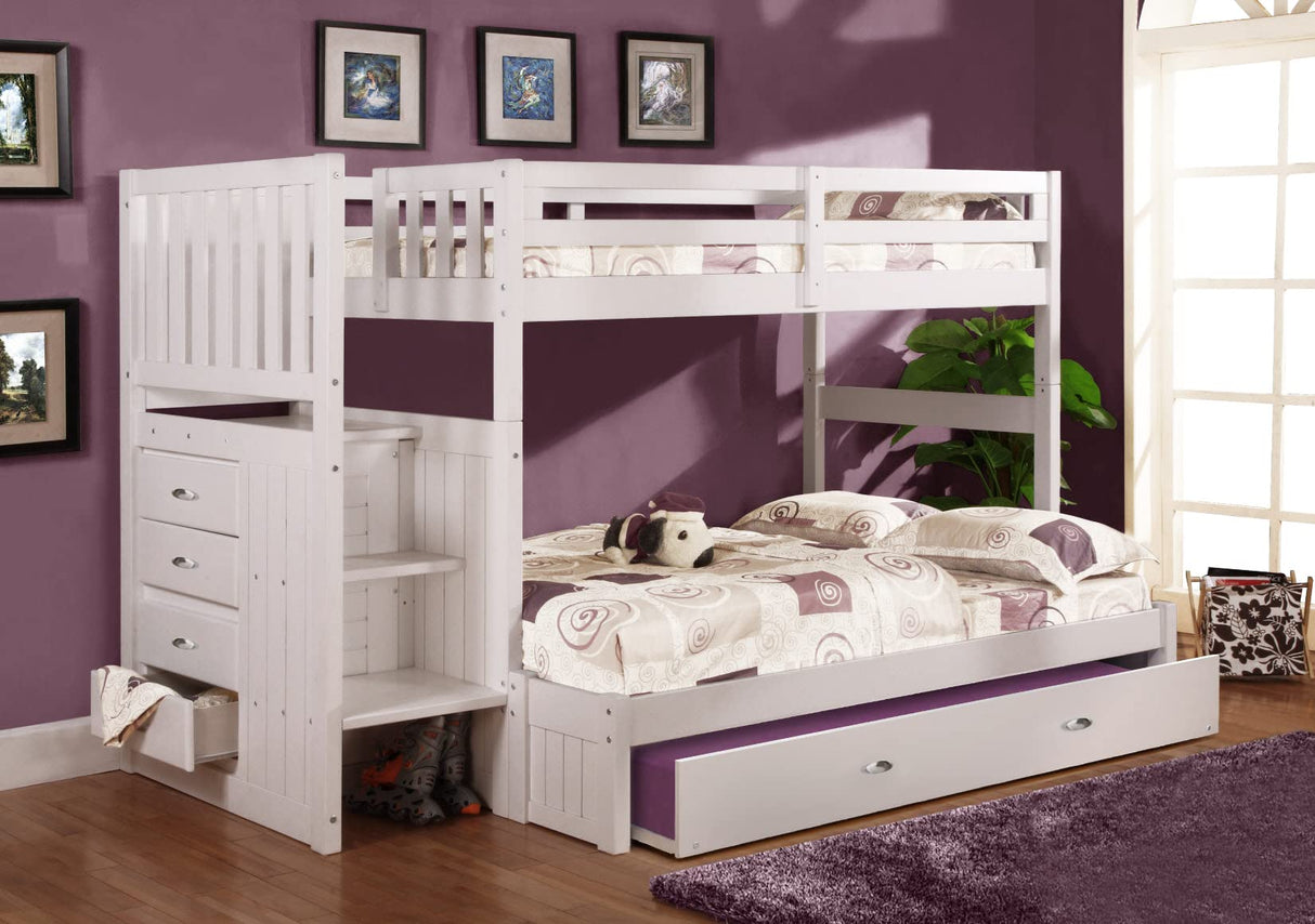 0217TFTRU-22 bunk Bed, Casual White