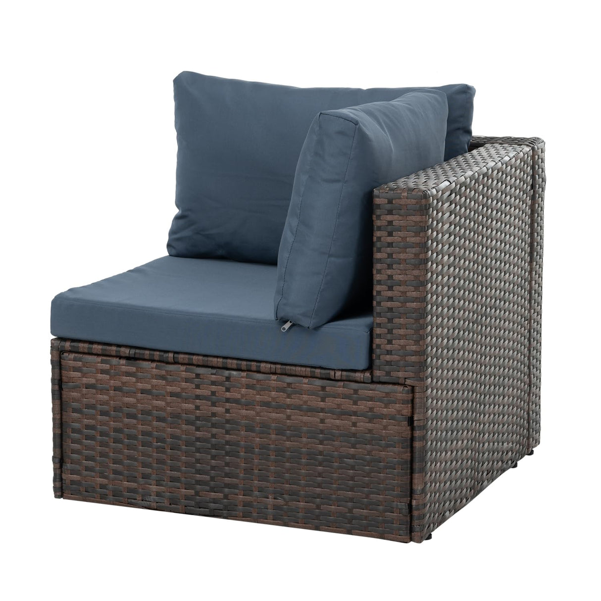 Patio Furniture, Outdoor Furniture, 5-Piece Wicker Furniture Set with Tempered Glass Coffee