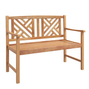 Patio Acacia Wood Bench, 2-Person Outdoor Loveseat Chair