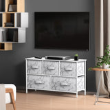 Dresser with 5 Drawers - Storage Chest Organizer Unit with Steel Frame