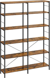 6-Tier Tall Bookshelf, Bookcase, Large Metal Shelf, 11.8 x 47.2 x 67.9 Inches