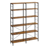 6-Tier Tall Bookshelf, Bookcase, Large Metal Shelf, 11.8 x 47.2 x 67.9 Inches