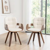 Mid Century Modern Dining Chairs with Arms and Curved Back,Versatile/Conference Room