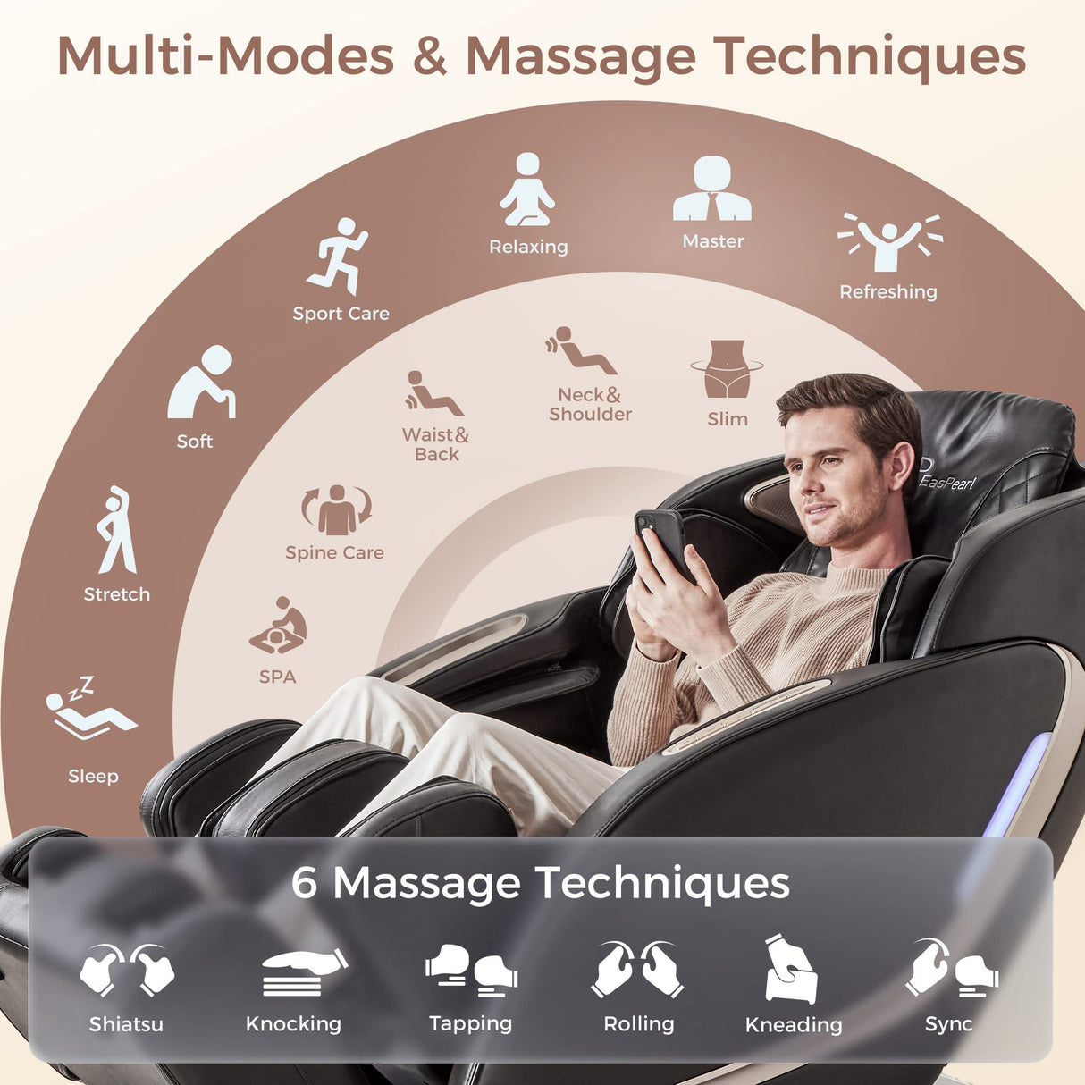 SL Track Massage Chair, Zero Gravity Massage Chairs Full Body with APP, Waist