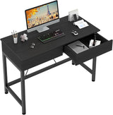 40Inch Small Desk with 2 Wooden Drawers,Vanity Desks for Home Office