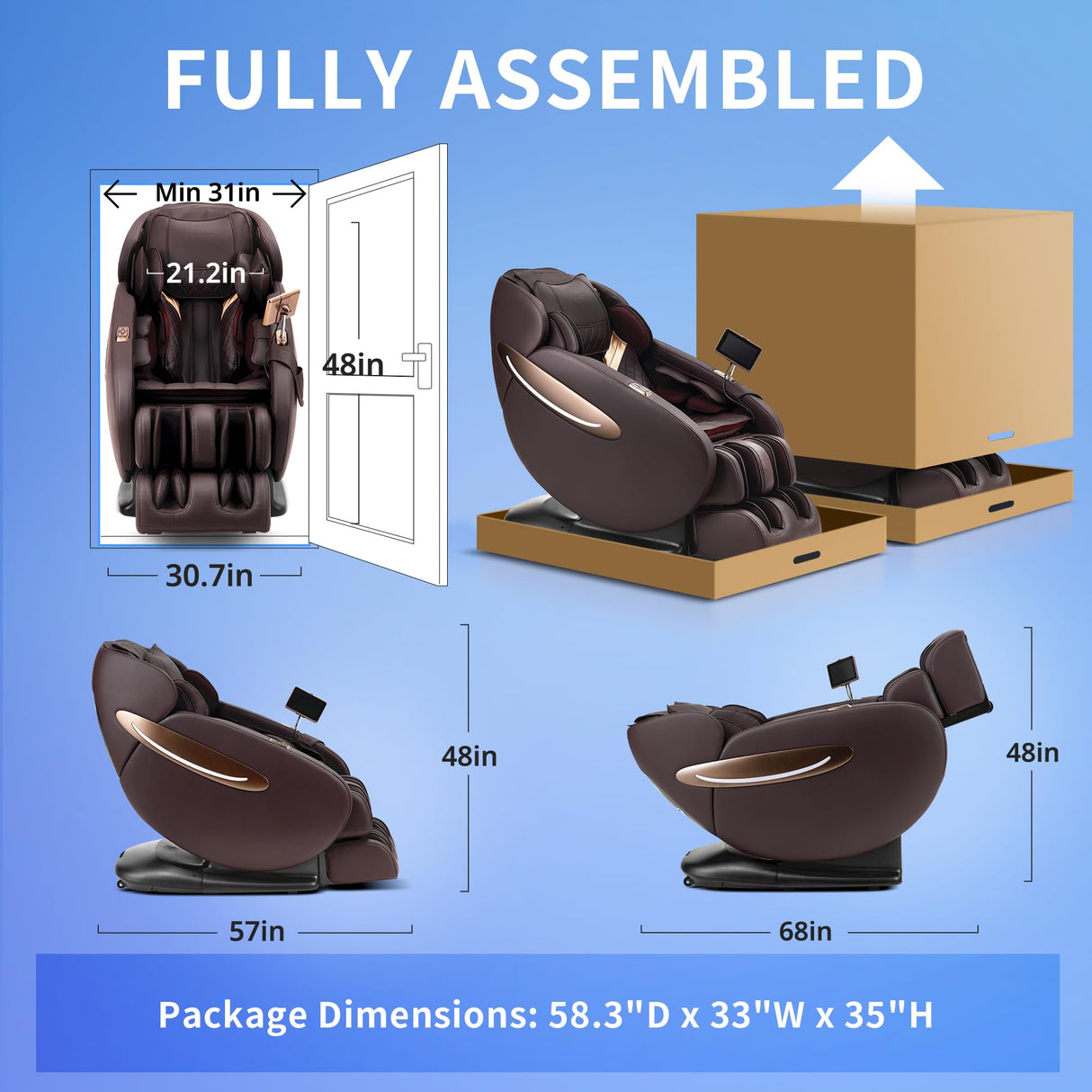 2024 3D Massage Chair Full Body - Zero Gravity Massage Chairs Recliner