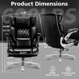 600lbs Big & Tall Office Chair with 3D Heated Massage and Lumbar Support