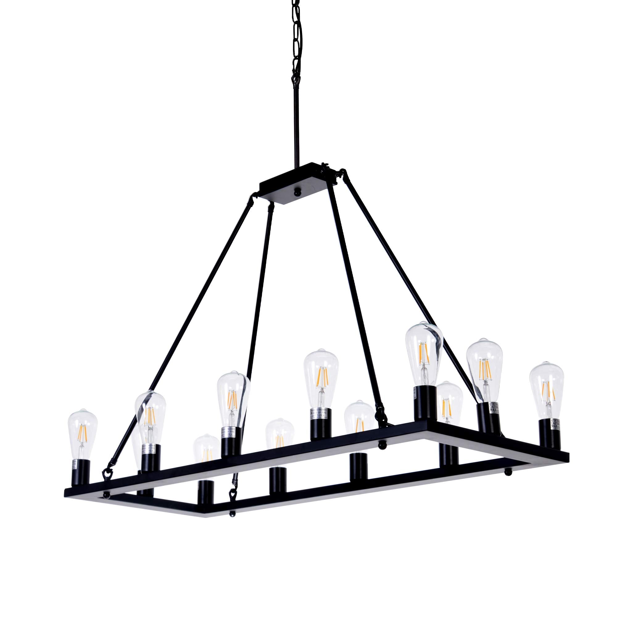 Rectangle Vintage Chandelier Kitchen Island Rustic Pendant Farmhouse Antique