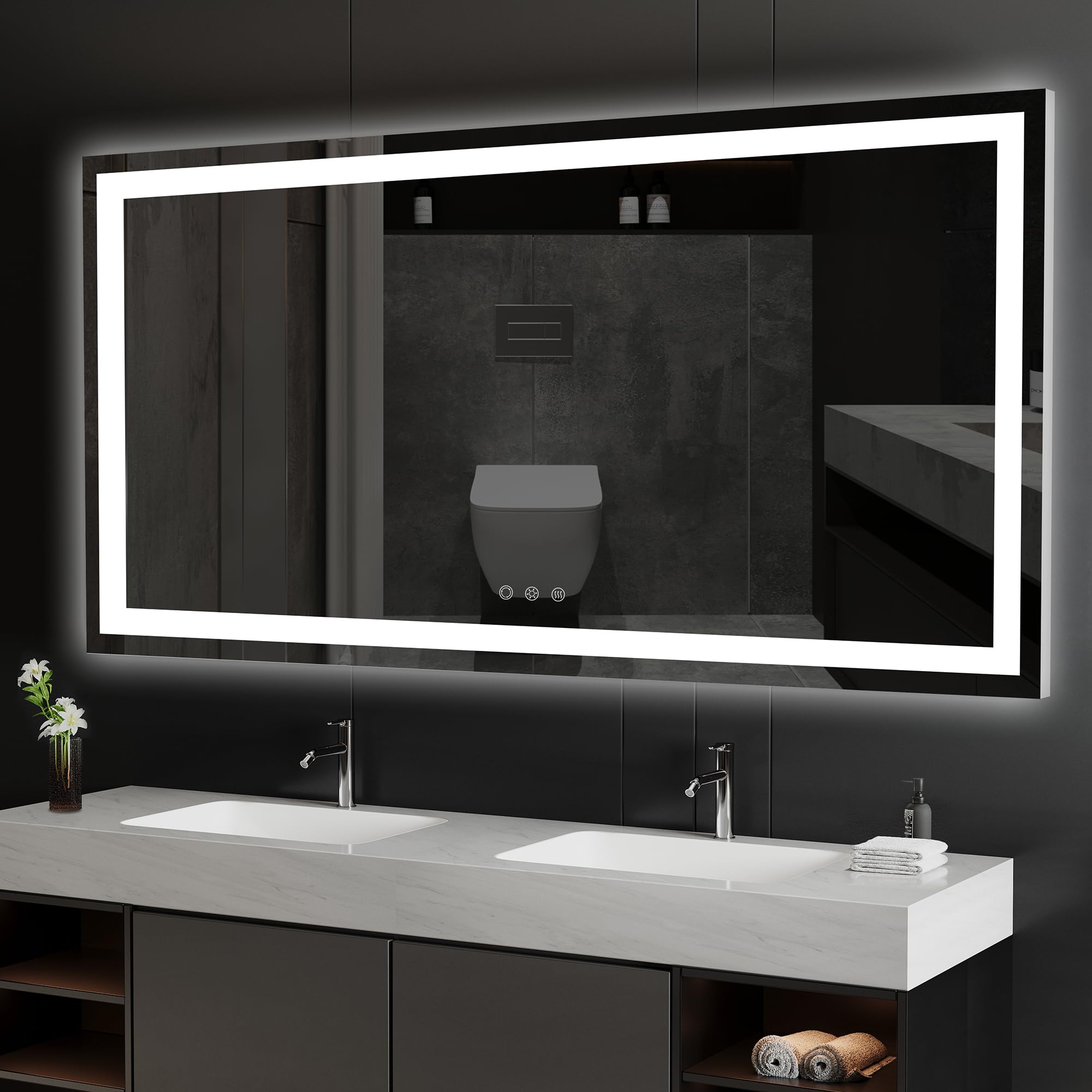 Bathroom Mirror with Lights - 3 Color