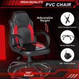 Ergonomic Gaming Office Chair with Lumbar Support - Red