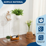 Acrylic Narrow Console Table - 2-Tier Clear Entry Desk for Entryway & Living Room