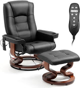 Reclining Chair with Vibration Massage Faux Leather Recliner