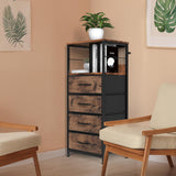 Nightstand with 4 Drawers, End Table