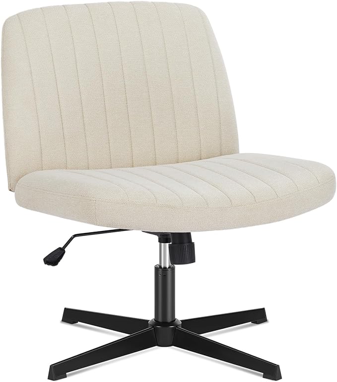 Office Chair No Wheels - Armless Desk Chair No Wheels Cross Legged Office Chair Wide