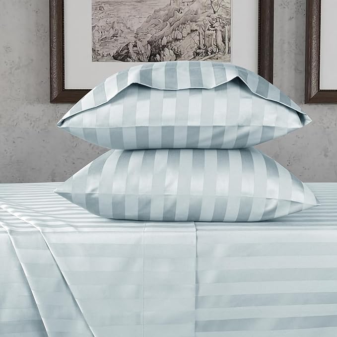 800 Thread Count Egyptian Cotton Sheets King Size, Long Staple Bed Sheets, 4 Pc Bed