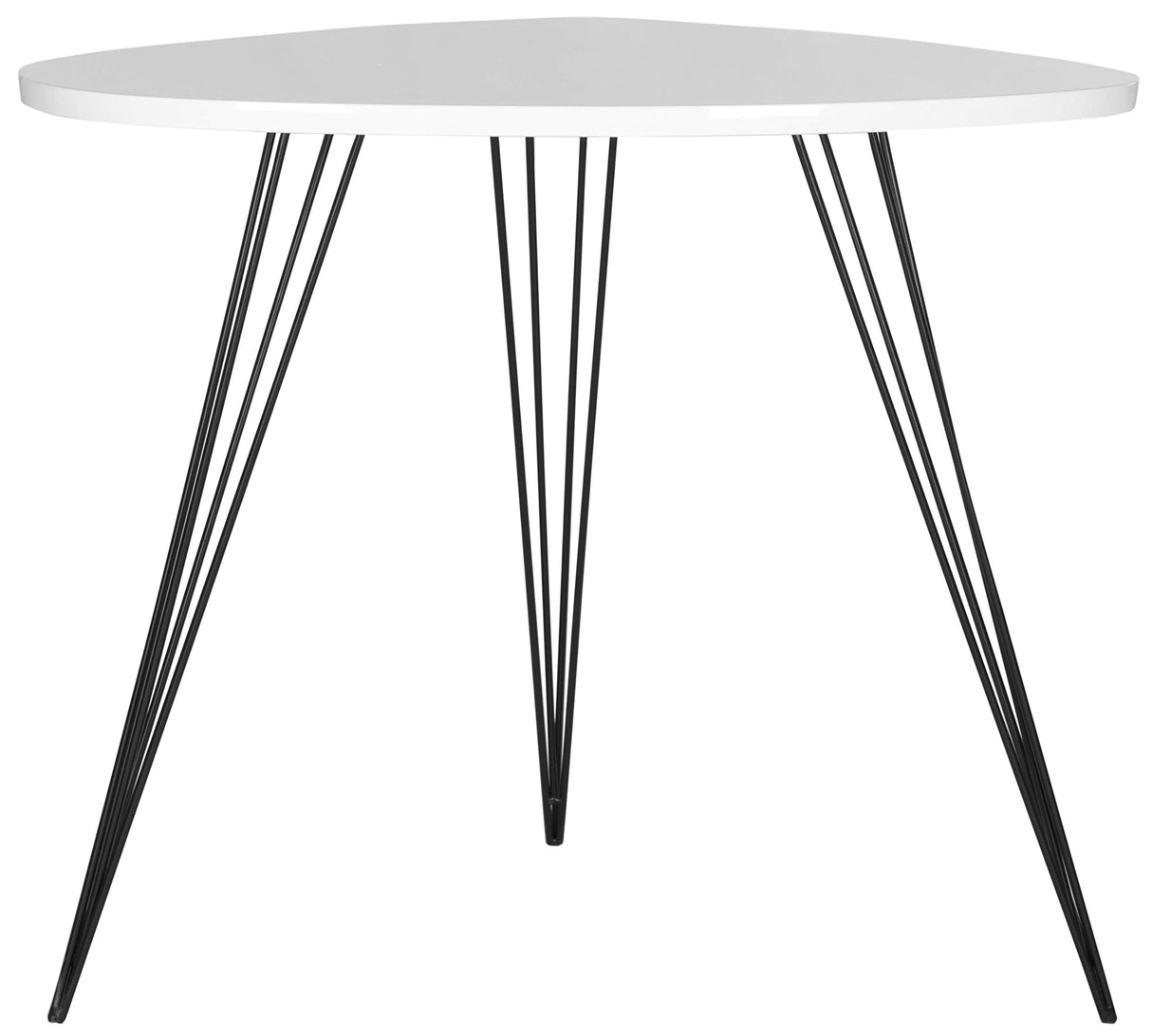 Home Collection Wynton Mid-Century Modern White and Black End Table