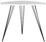 Home Collection Wynton Mid-Century Modern White and Black End Table