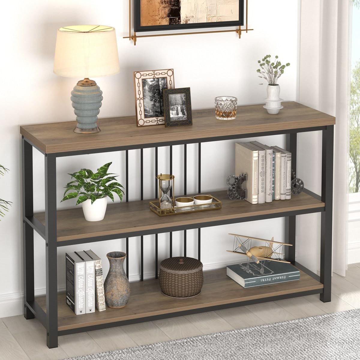 Sofa Console Table, Modern Entryway/Hallway Table for Living Room, Oak