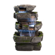Stunning Outdoor Water Feature for Gardens & Patios. Weather Resistant w/LED Lights