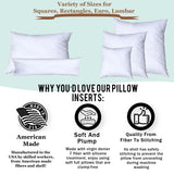 Synthetic Down Alternative Pillow Inserts for Shams - Comfy Pillows