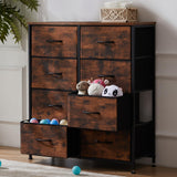 Dresser for Bedroom, Fabric Storage Tower Chest Sturdy Metal Frame