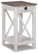 Adalane Modern Farmhouse Accent End Table, Whitewash