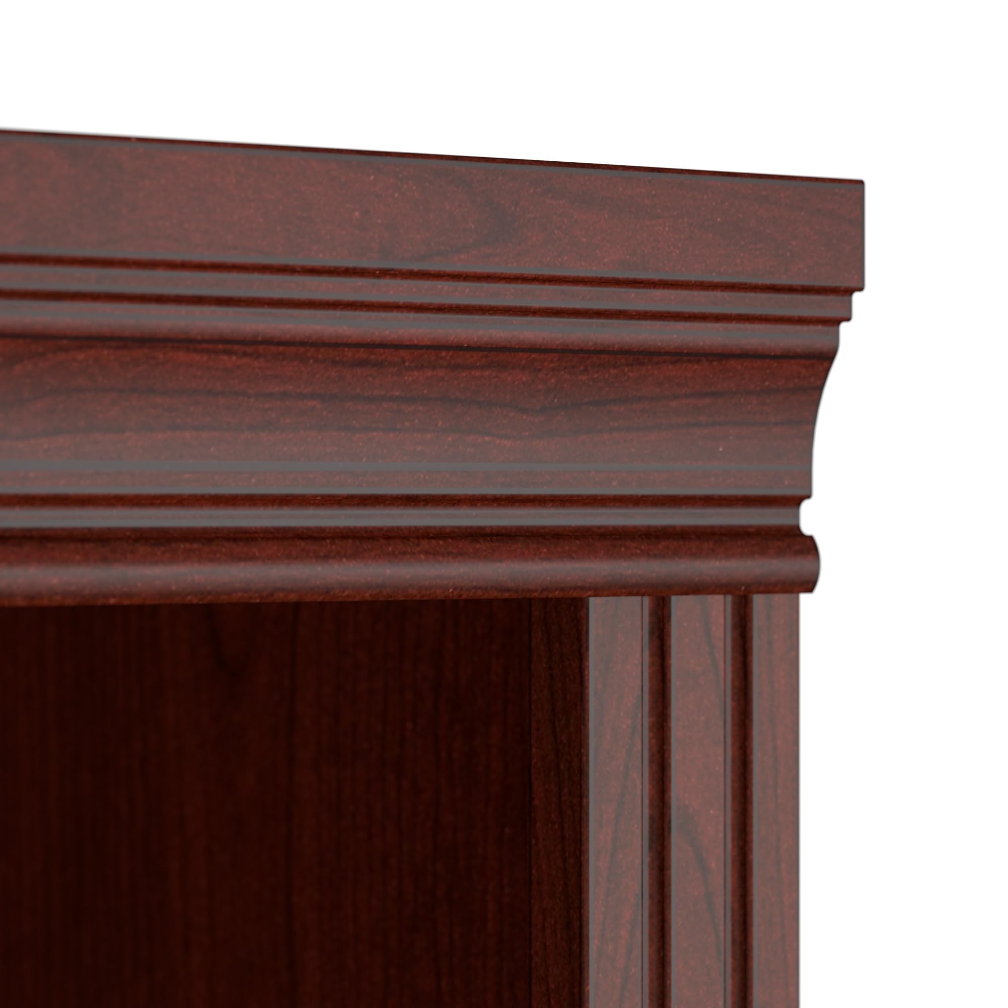 kathy ireland Home by Bush Furniture Bennington 5 Shelf Bookcase, Harvest Cherry (WC65515-03)