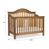 Jayden 4-in-1 Convertible Crib in Chestnut, Greenguard Gold Certified