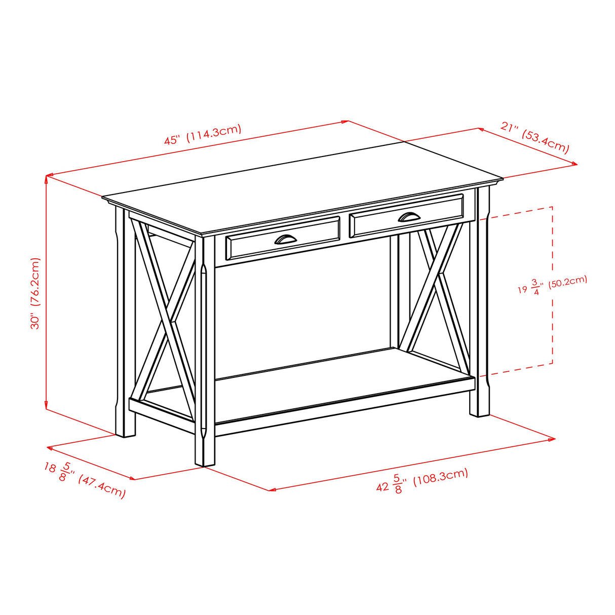 Wood Xola Occasional Table, Cappuccino finish